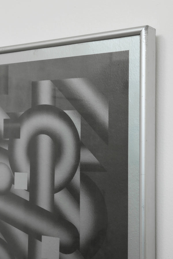 Geometric Op Art Print, 1976