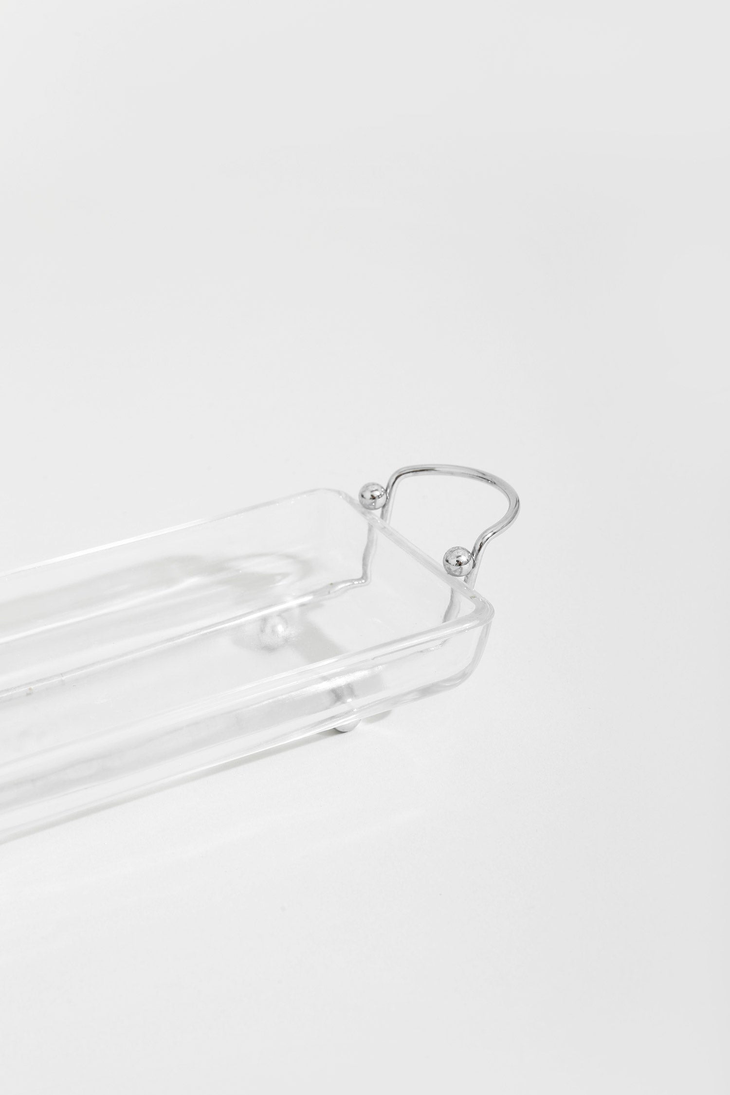 Modernist Chrome + Glass Tray