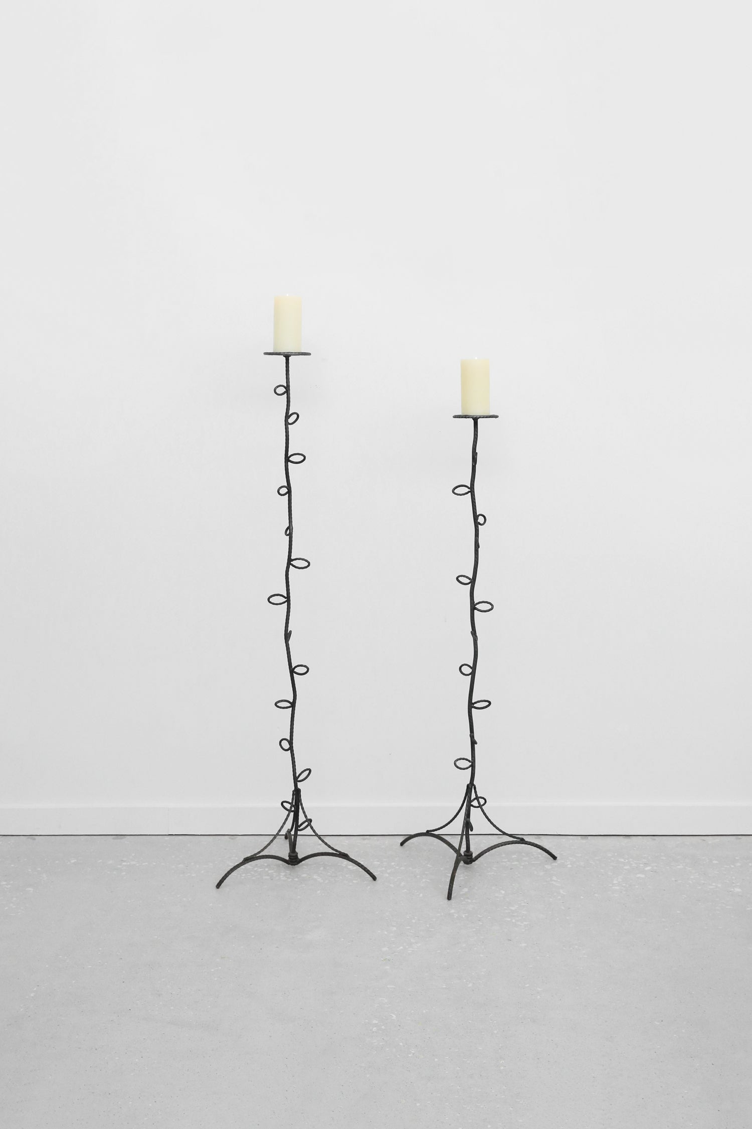 Iron Floor Candleholder Set