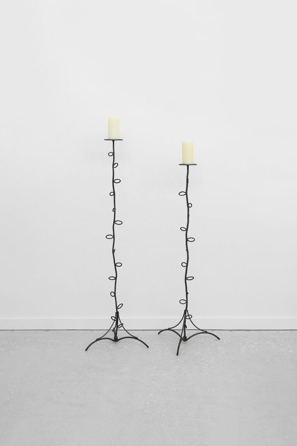 Iron Floor Candleholder Set