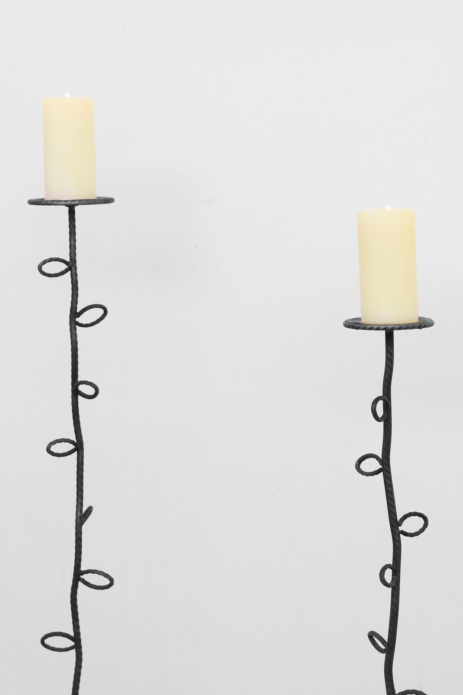 Iron Floor Candleholder Set