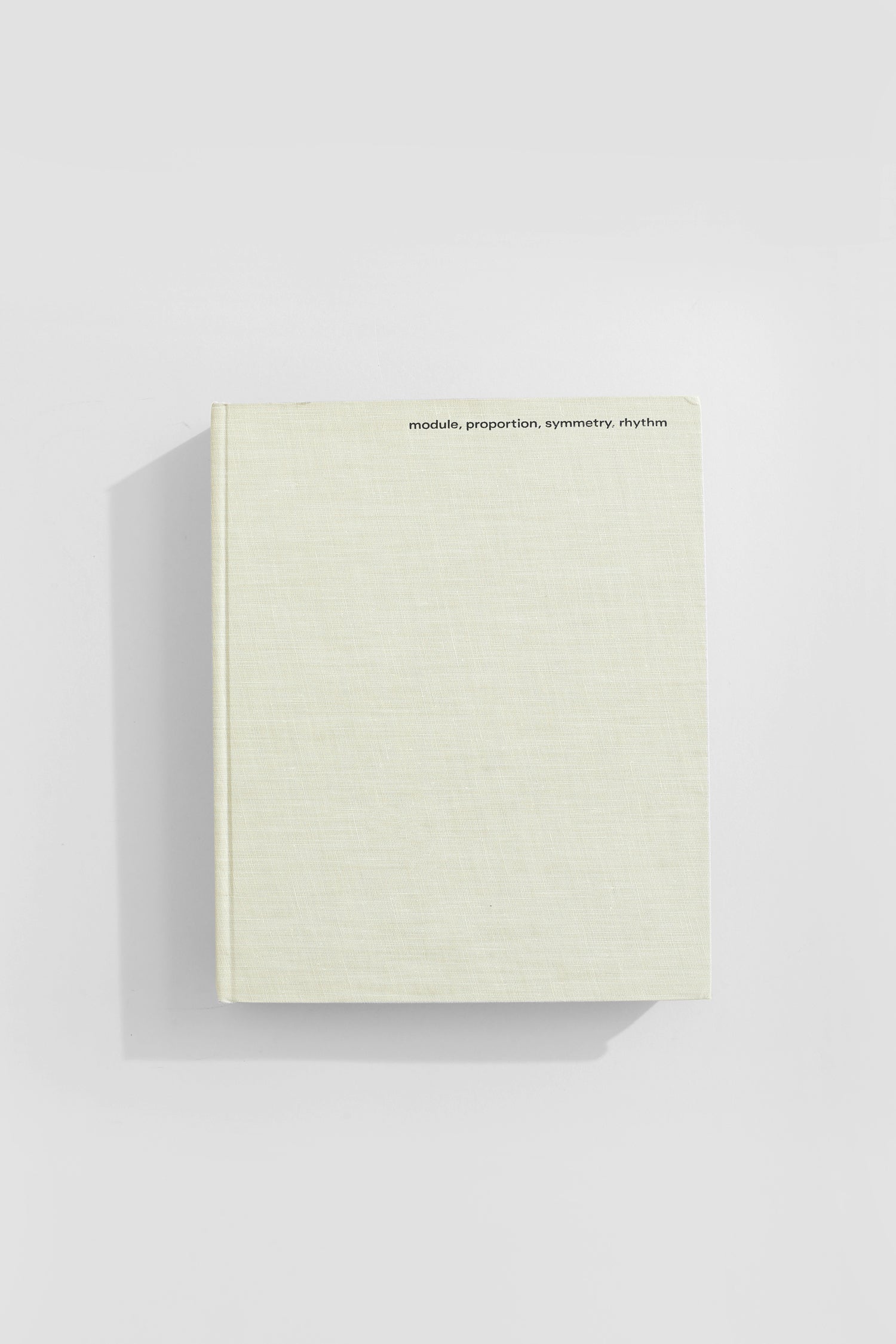 Module Proportion Symmetry Rhythm Book