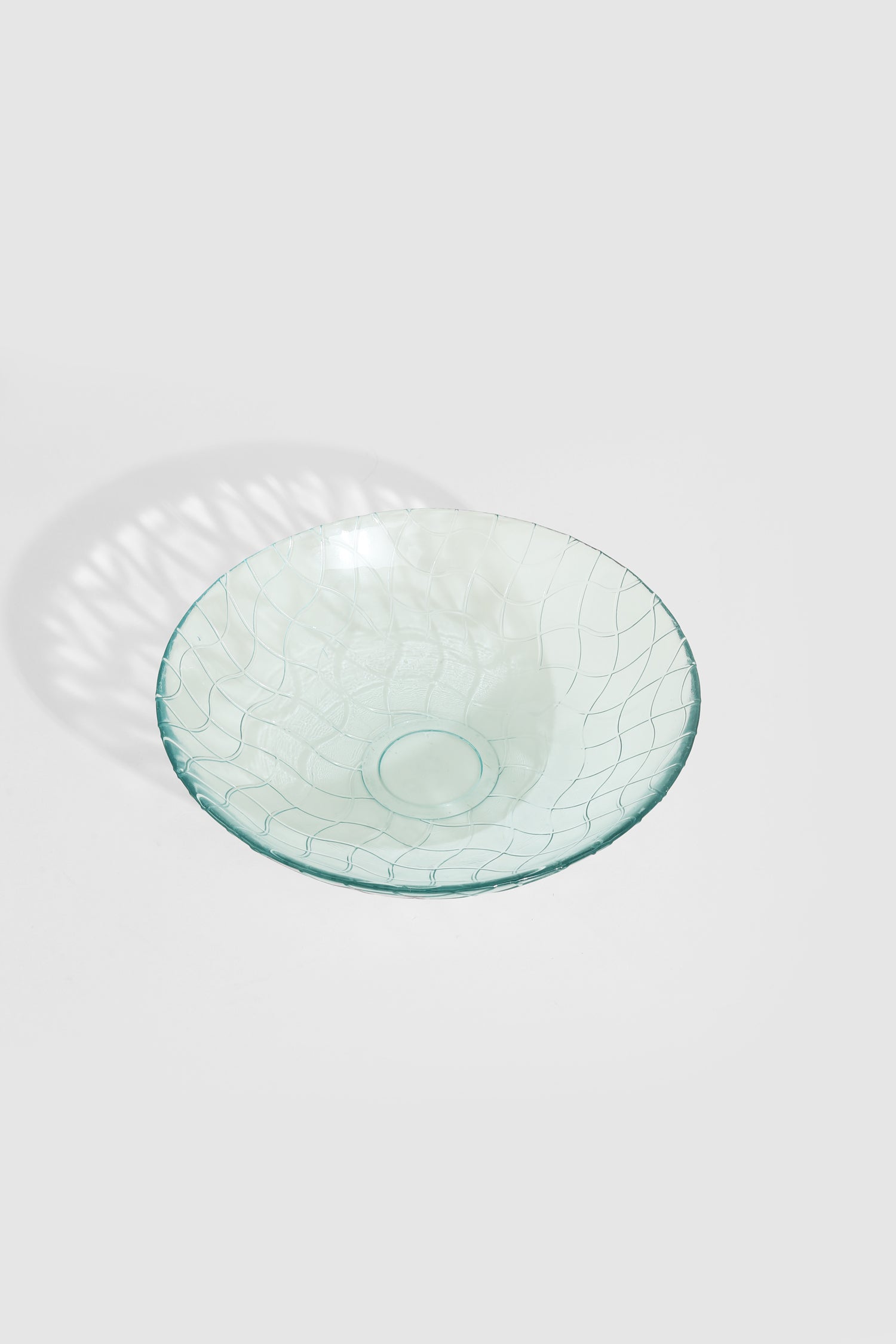 Glass Grid Serving Bowl