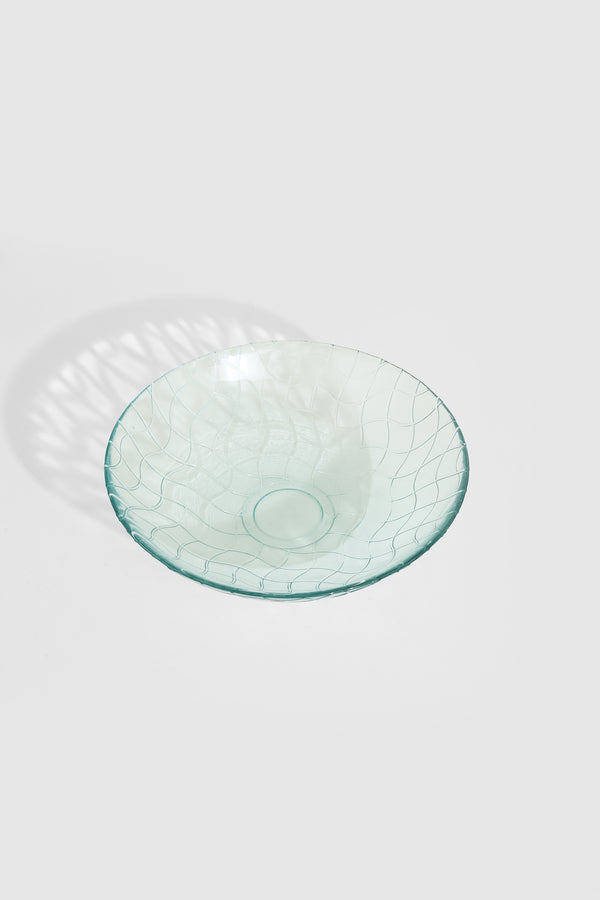 Glass Grid Serving Bowl
