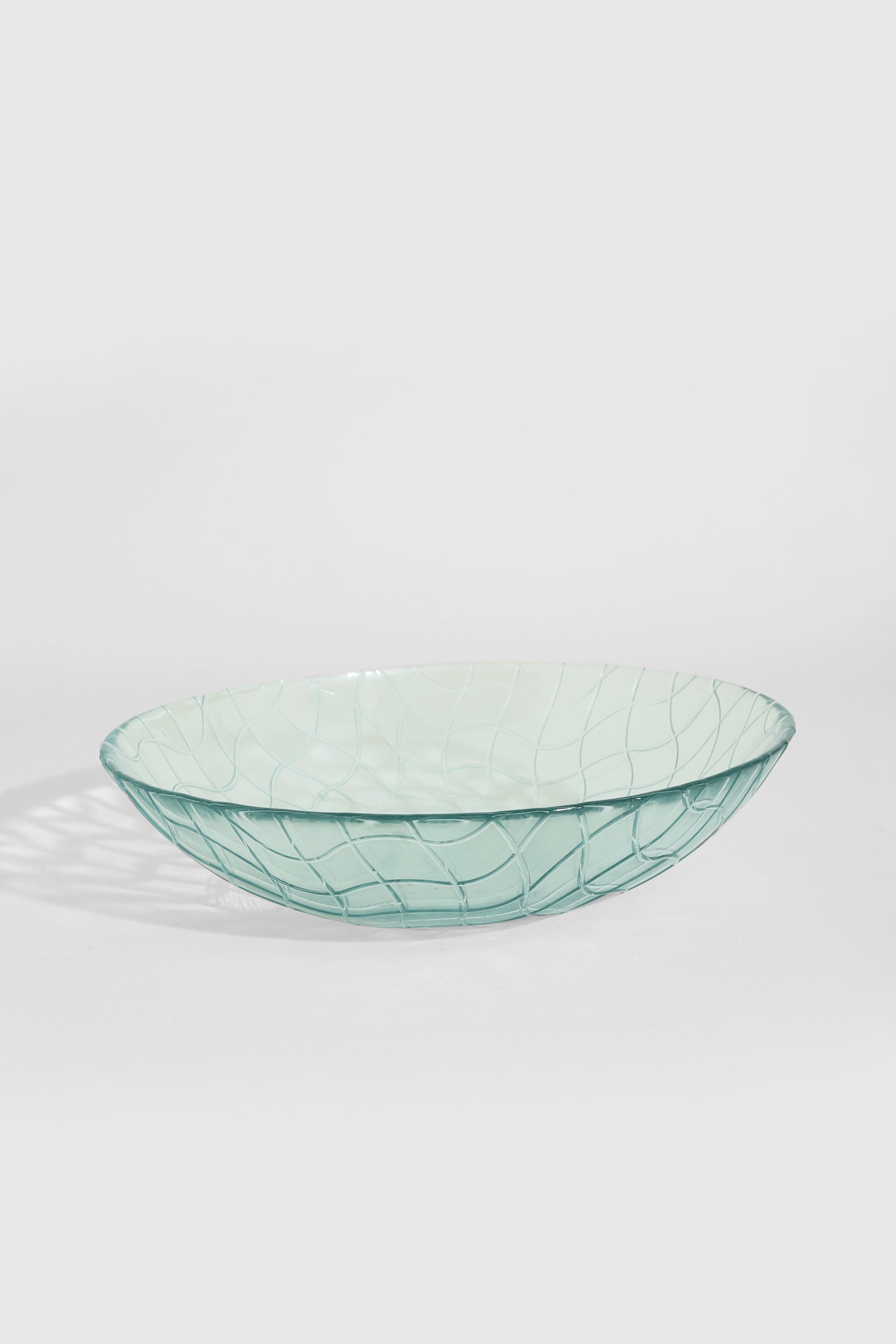 Glass Grid Serving Bowl