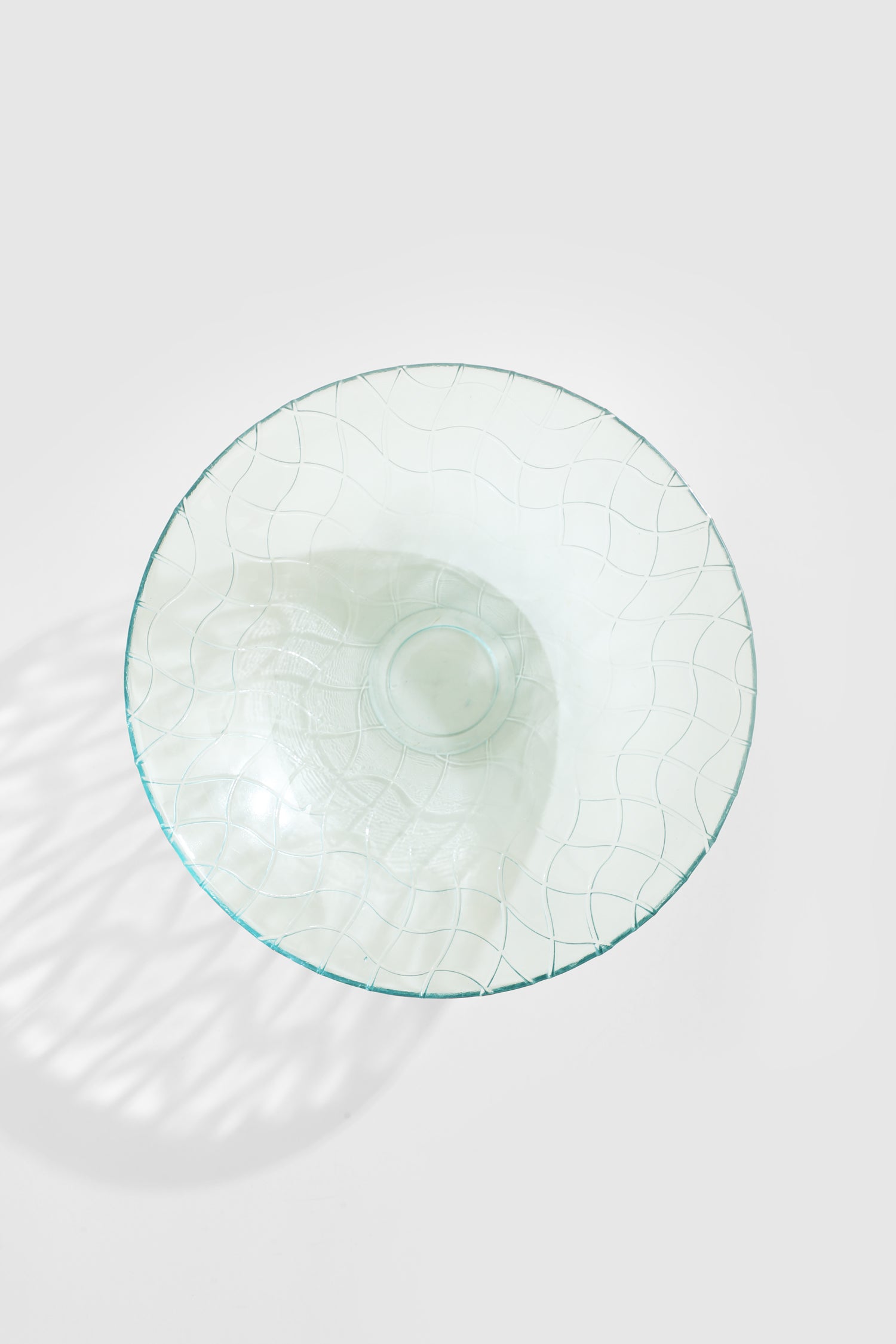 Glass Grid Serving Bowl