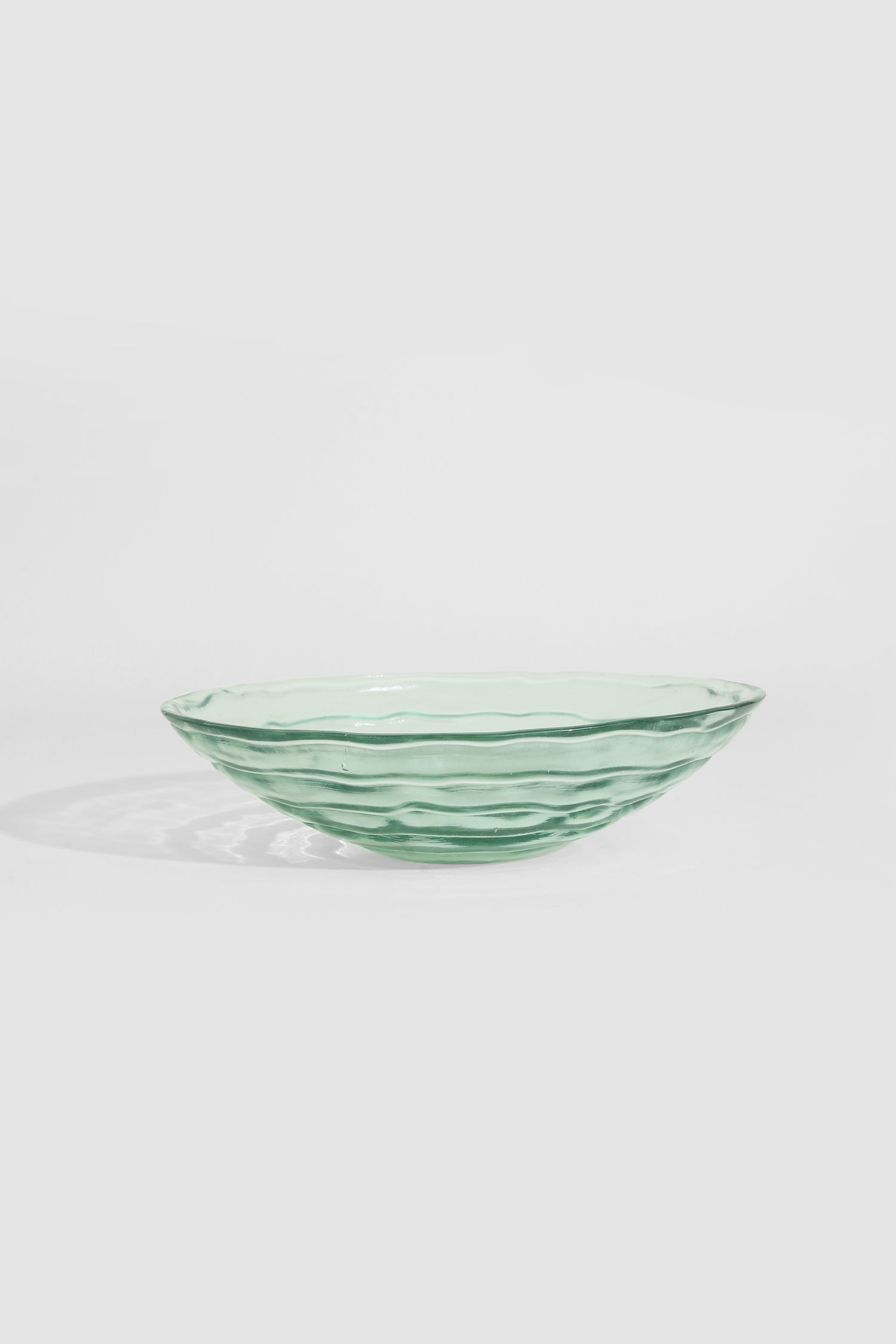 Wavy Glass Serving Bowl