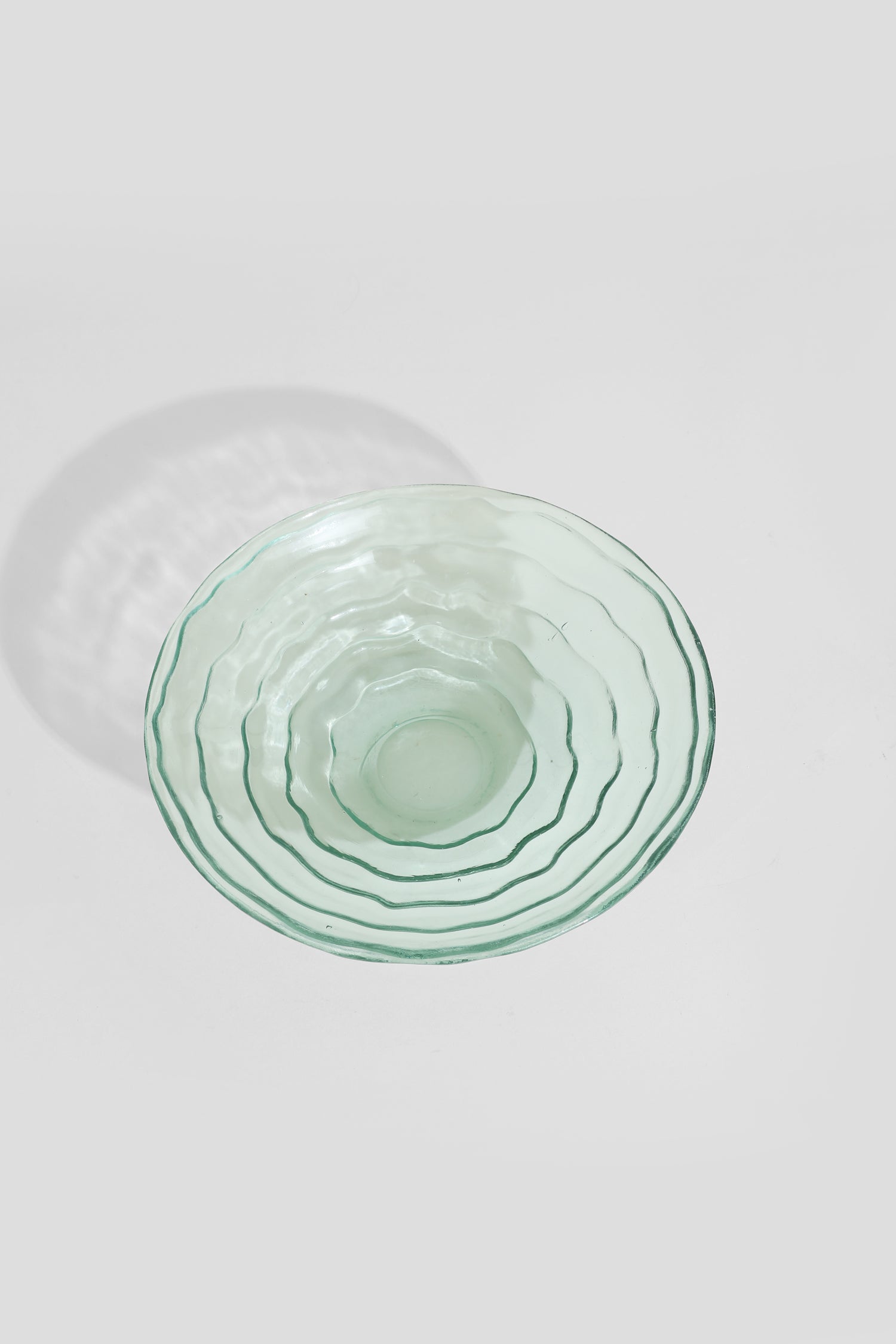 Wavy Glass Serving Bowl
