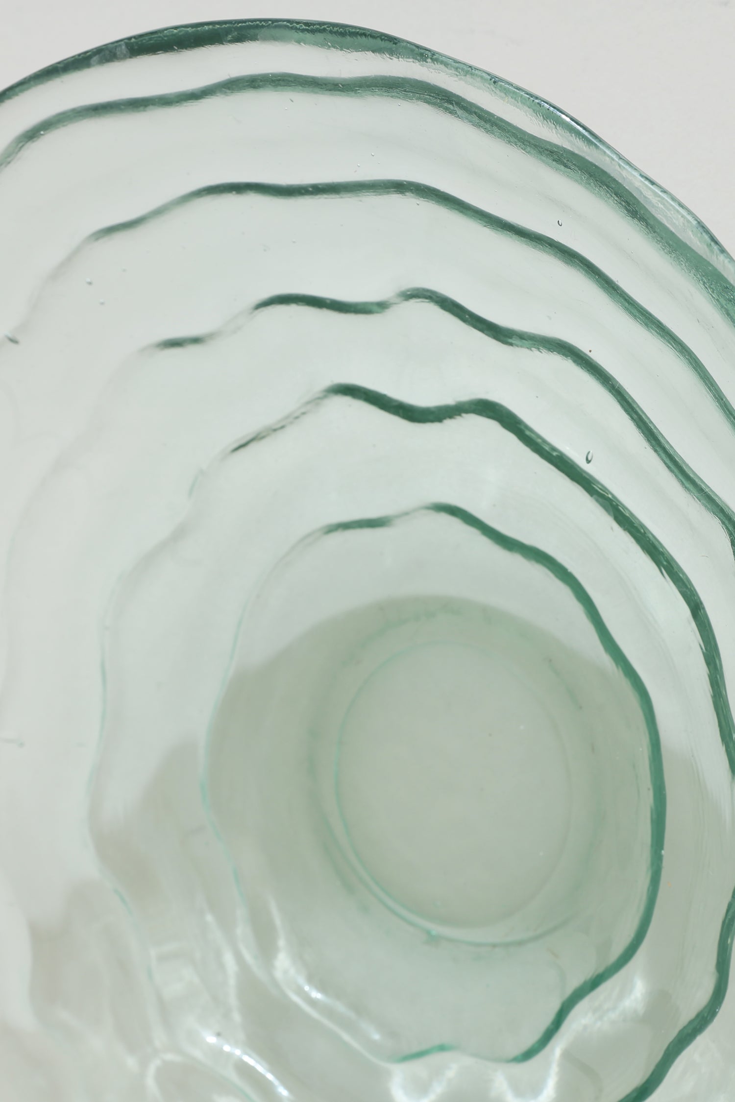 Wavy Glass Serving Bowl