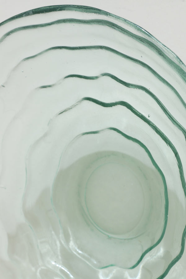 Wavy Glass Serving Bowl
