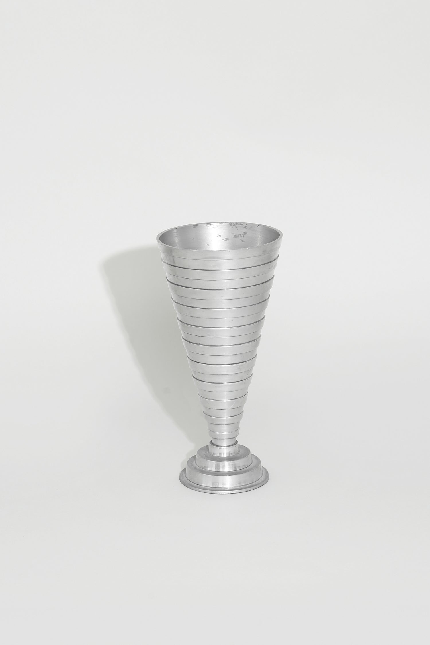 Stair Step Chrome Vase