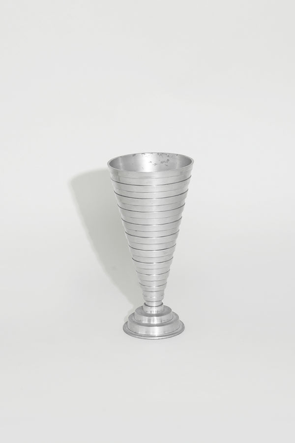 Stair Step Chrome Vase