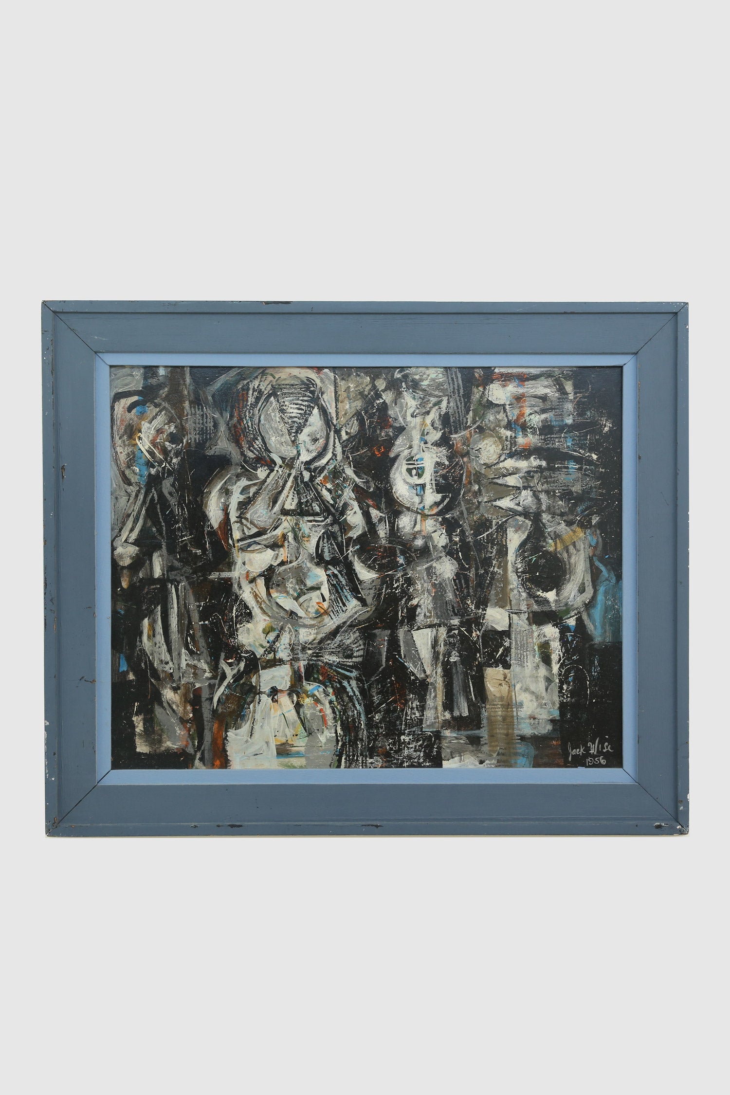 Large Abstract Composition Painting, 1956