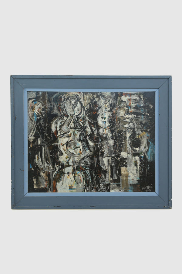 Large Abstract Composition Painting, 1956