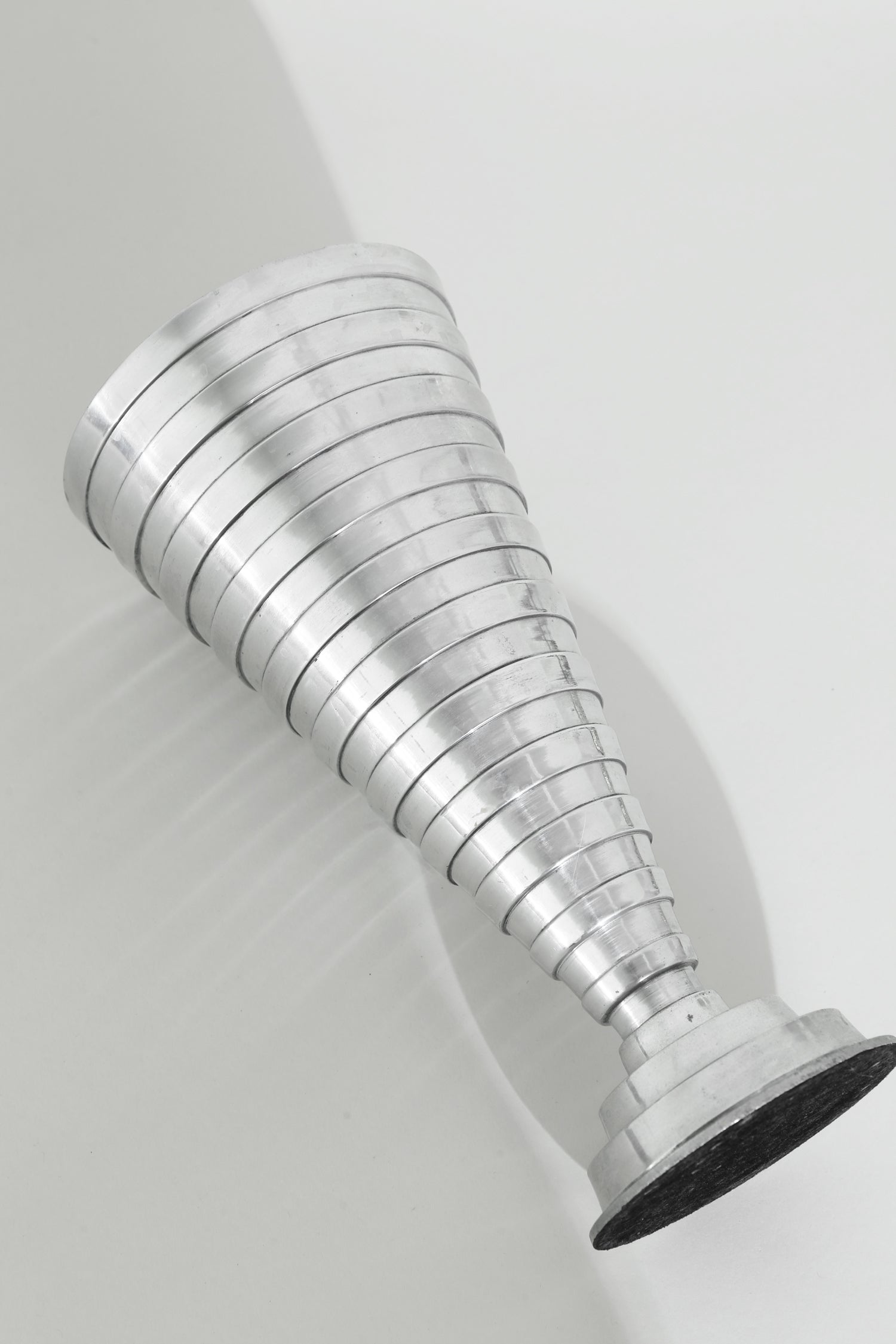 Stair Step Chrome Vase