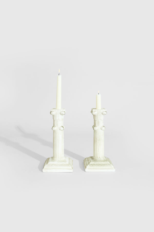 Neoclassical Ceramic Candleholders