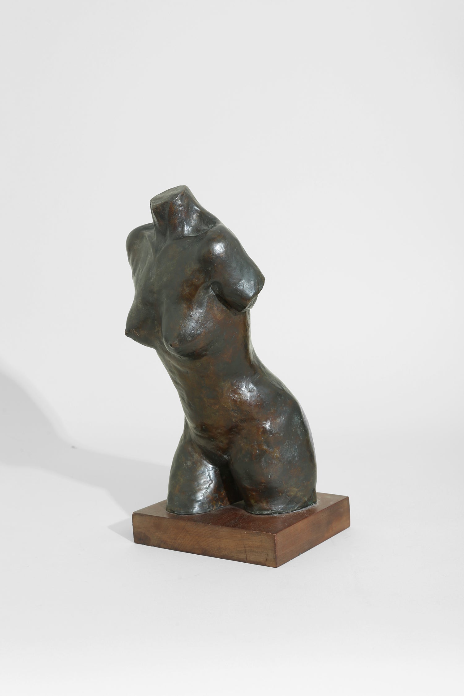 Bronze Female Sculpture, Signed, Domenica Seottono