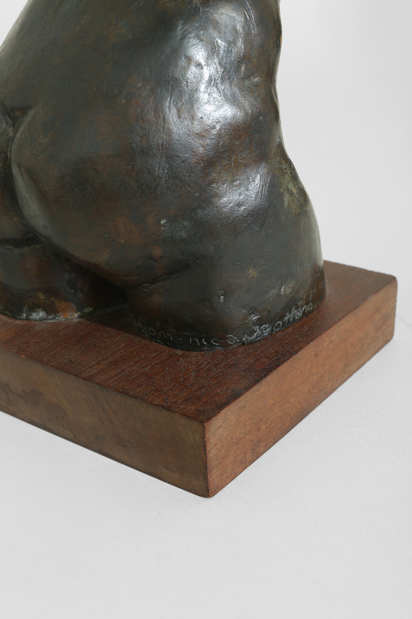 Bronze Female Sculpture, Signed, Domenica Seottono