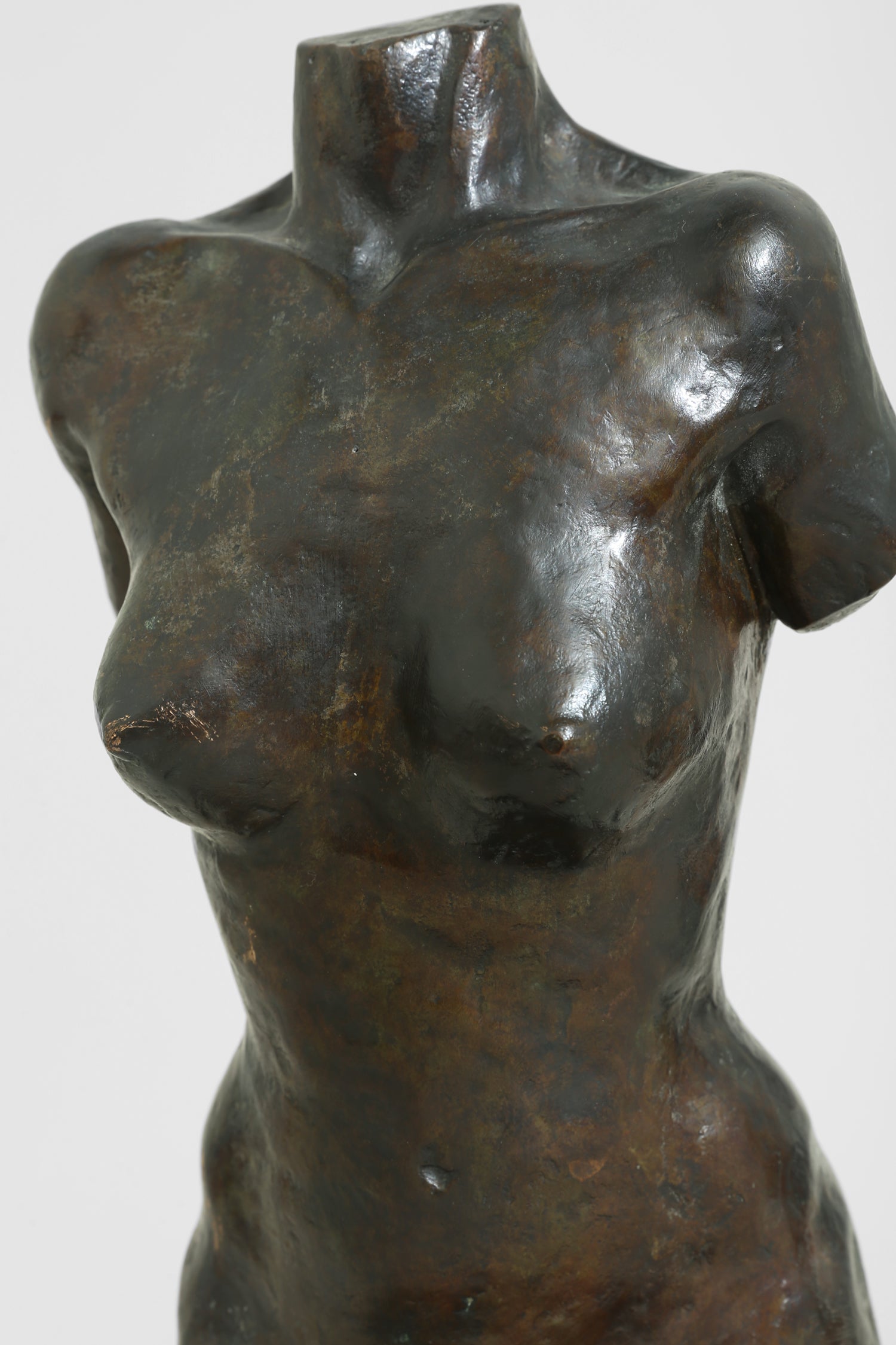 Bronze Female Sculpture, Signed, Domenica Seottono