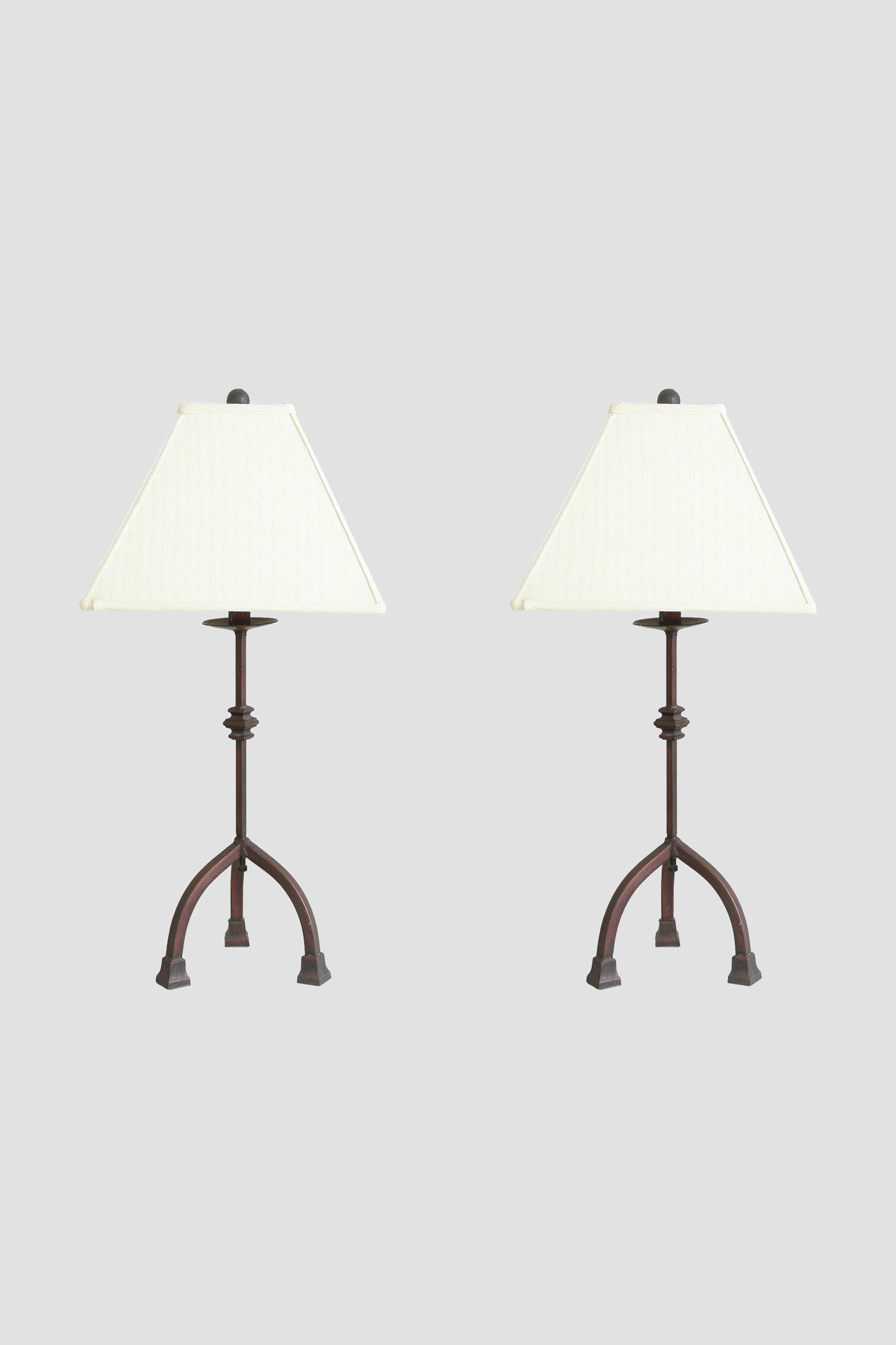 Sculptural Tripod Table Lamp Set