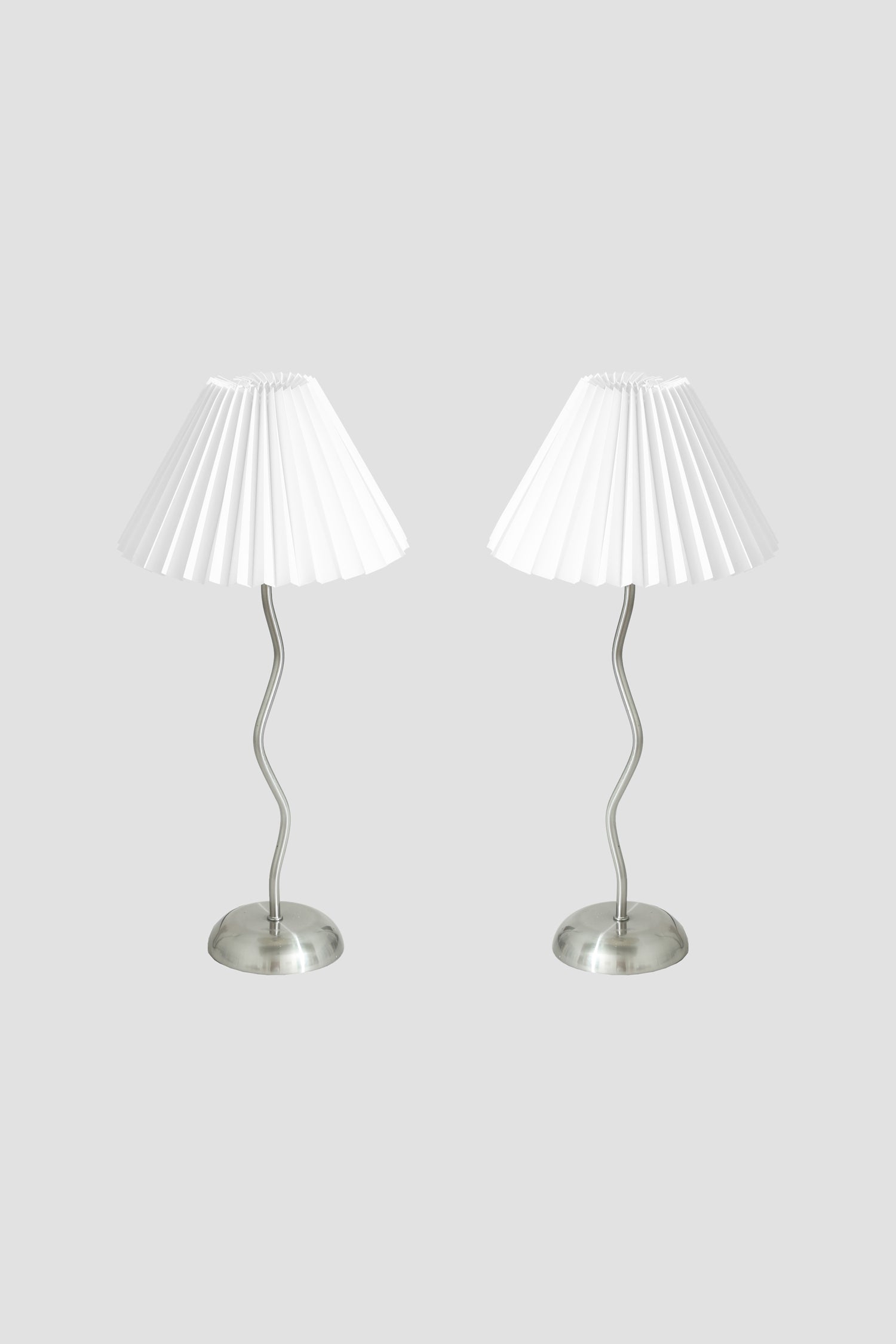 Silver Sculptural Table Lamp
