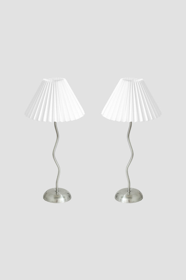 Silver Sculptural Table Lamp