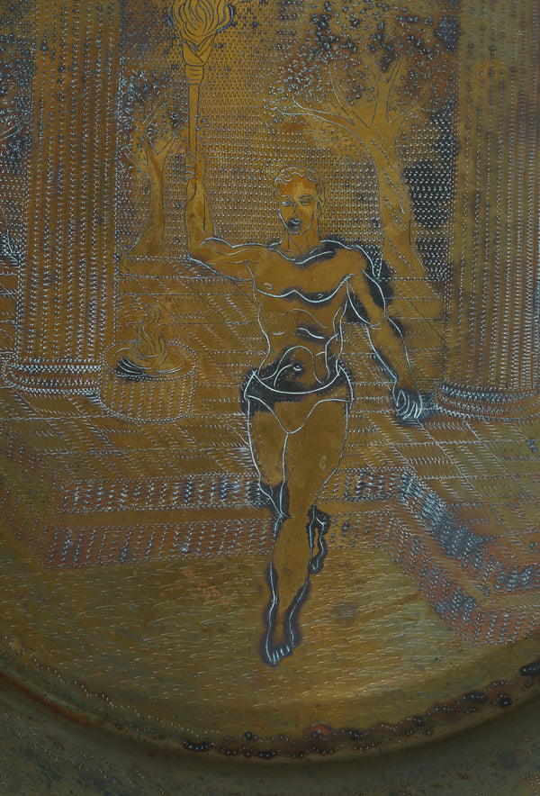 Hand-Etched Grecian Wall Hanging