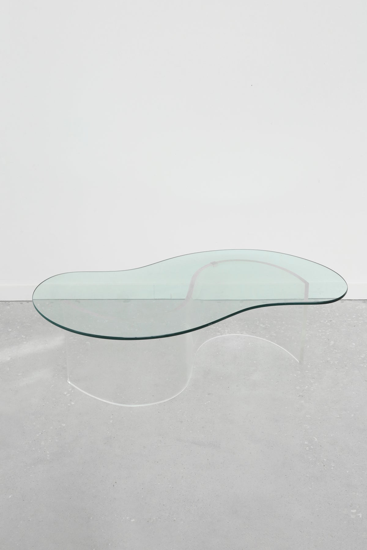 Biomorphic Lucite and Glass Coffee Table