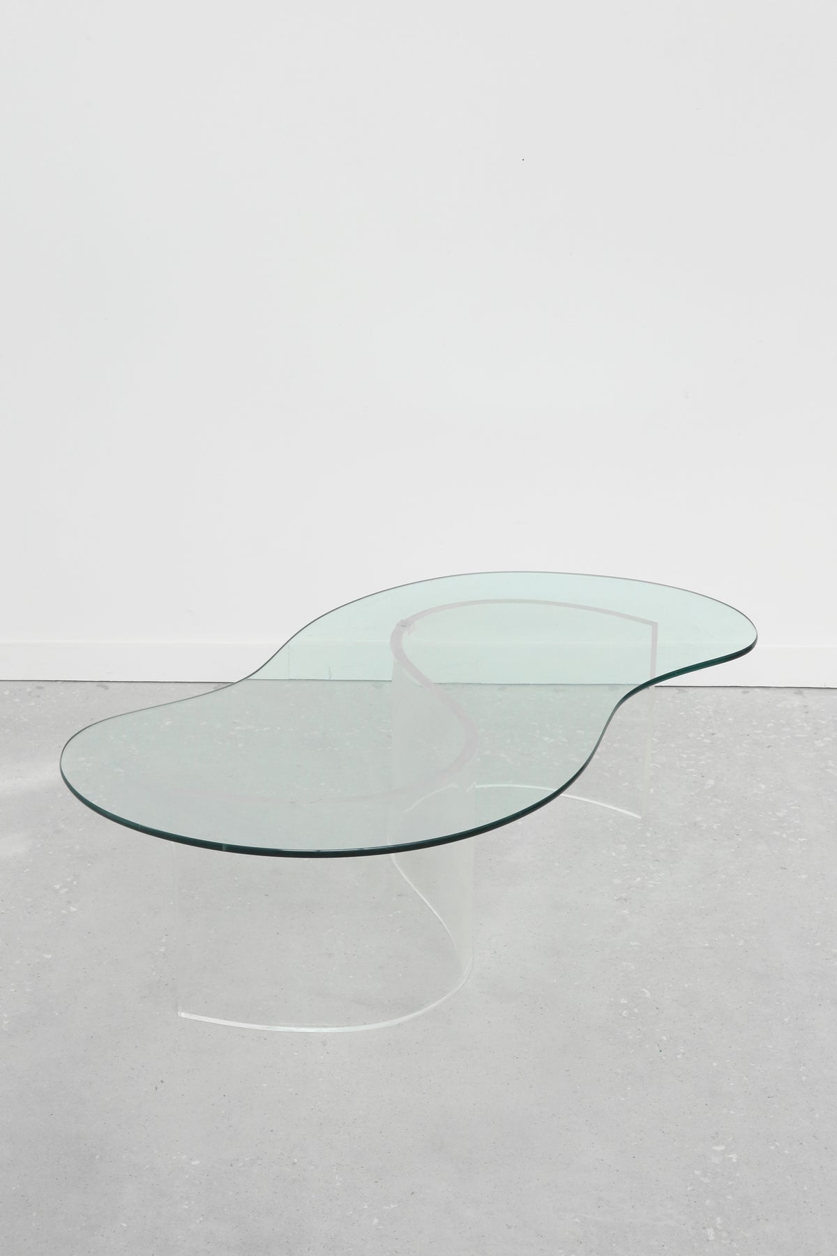 Biomorphic Lucite and Glass Coffee Table