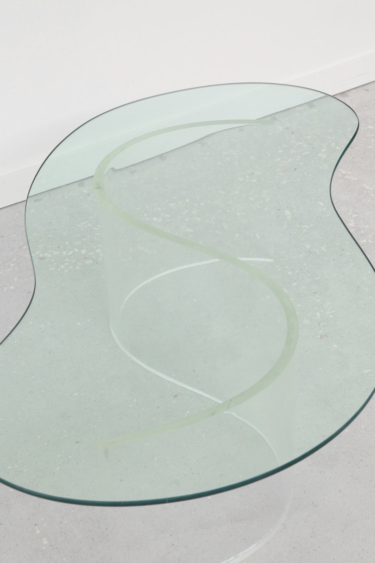 Biomorphic Lucite and Glass Coffee Table