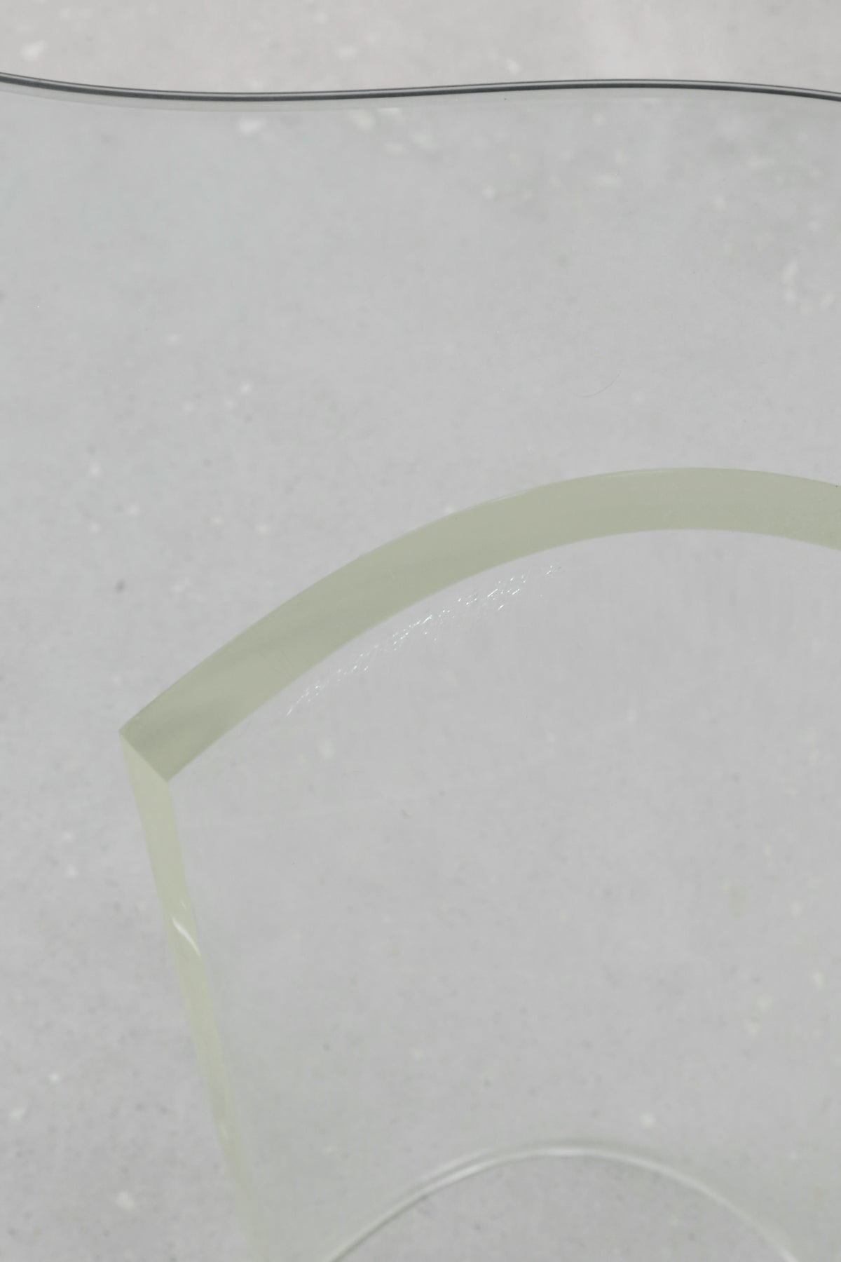 Biomorphic Lucite and Glass Side Table