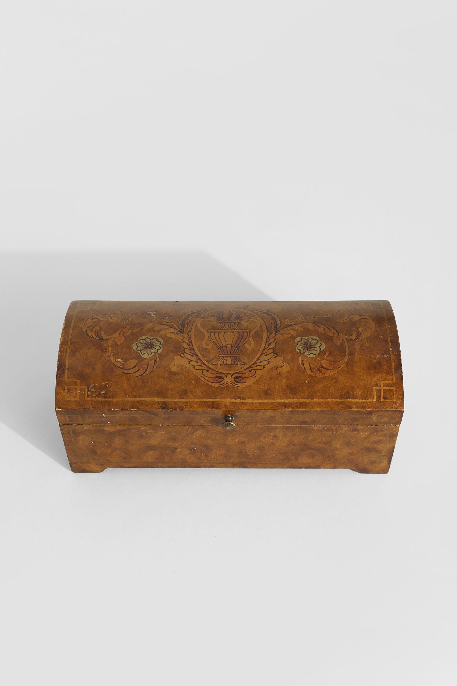Neoclassical Burlwood Jewelry Box