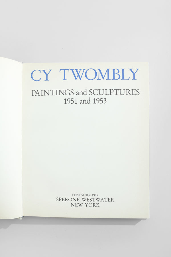 Cy Twombly Book