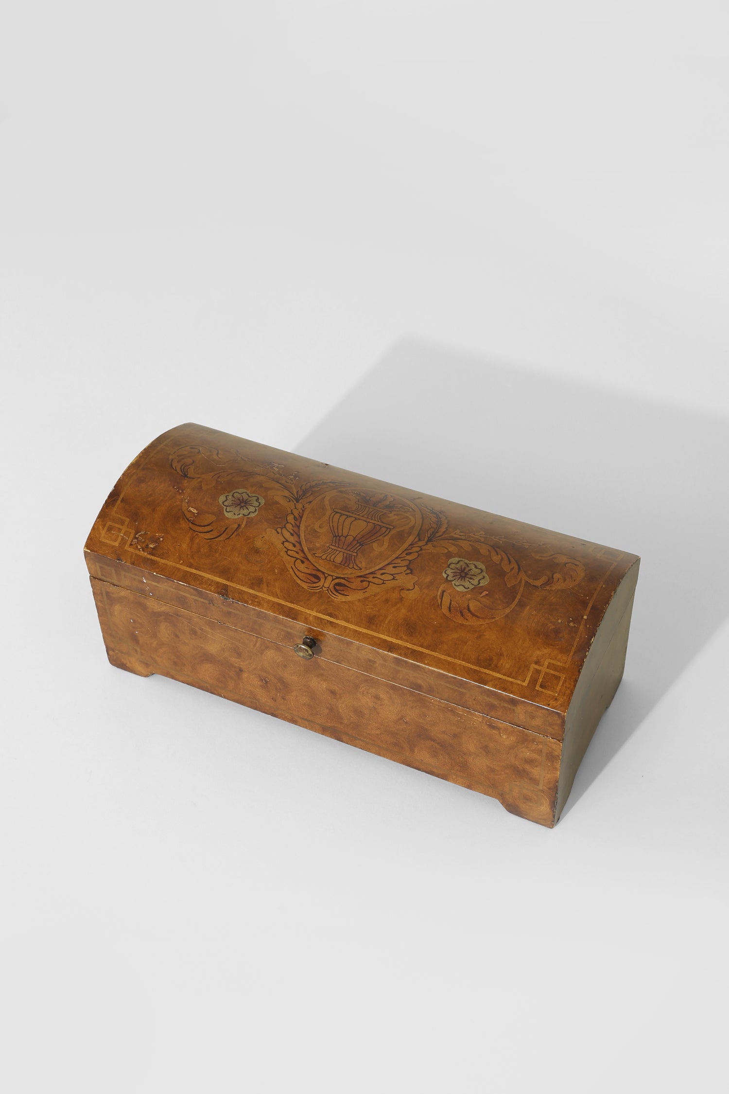Neoclassical Burlwood Jewelry Box