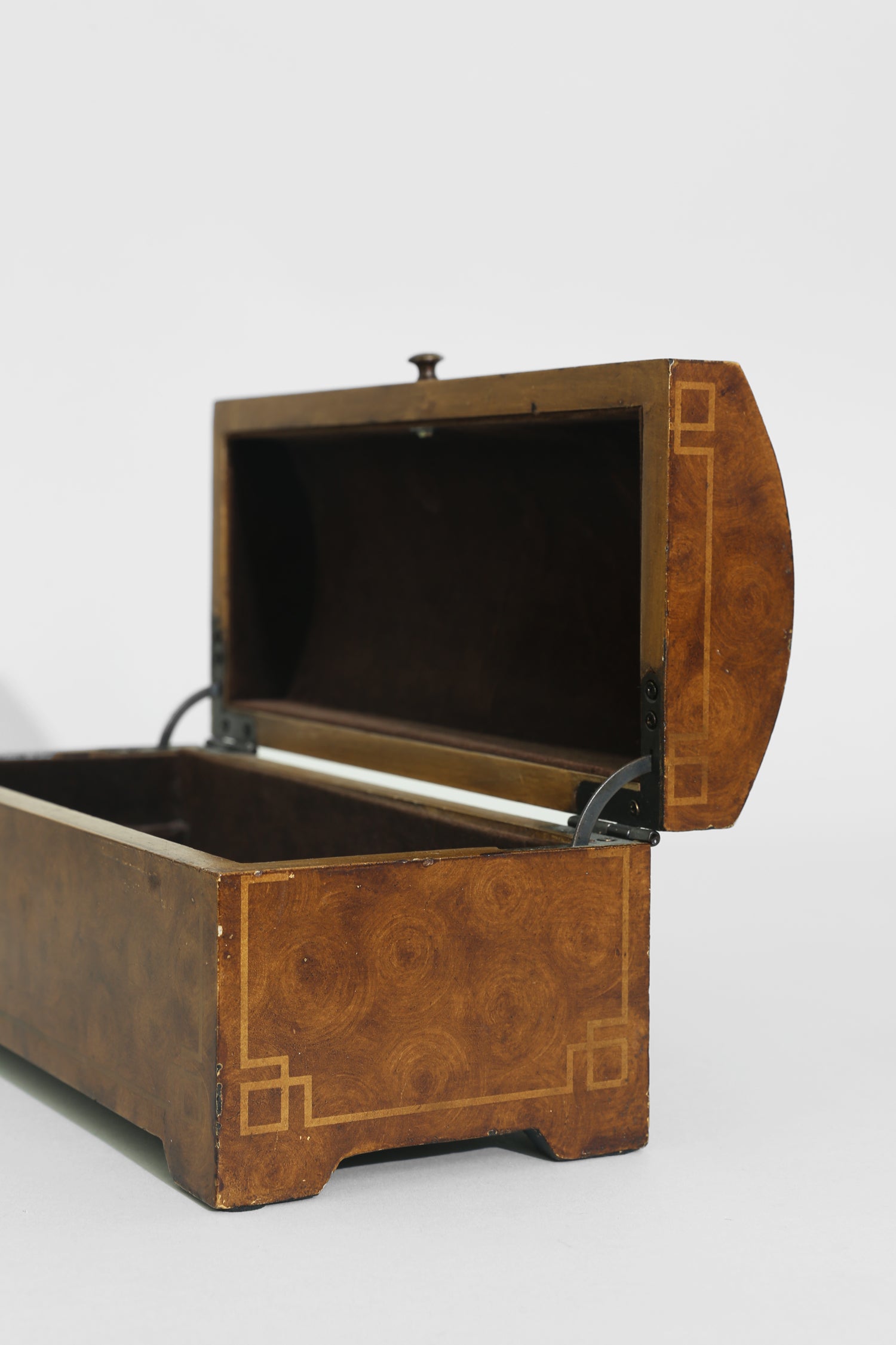 Neoclassical Burlwood Jewelry Box