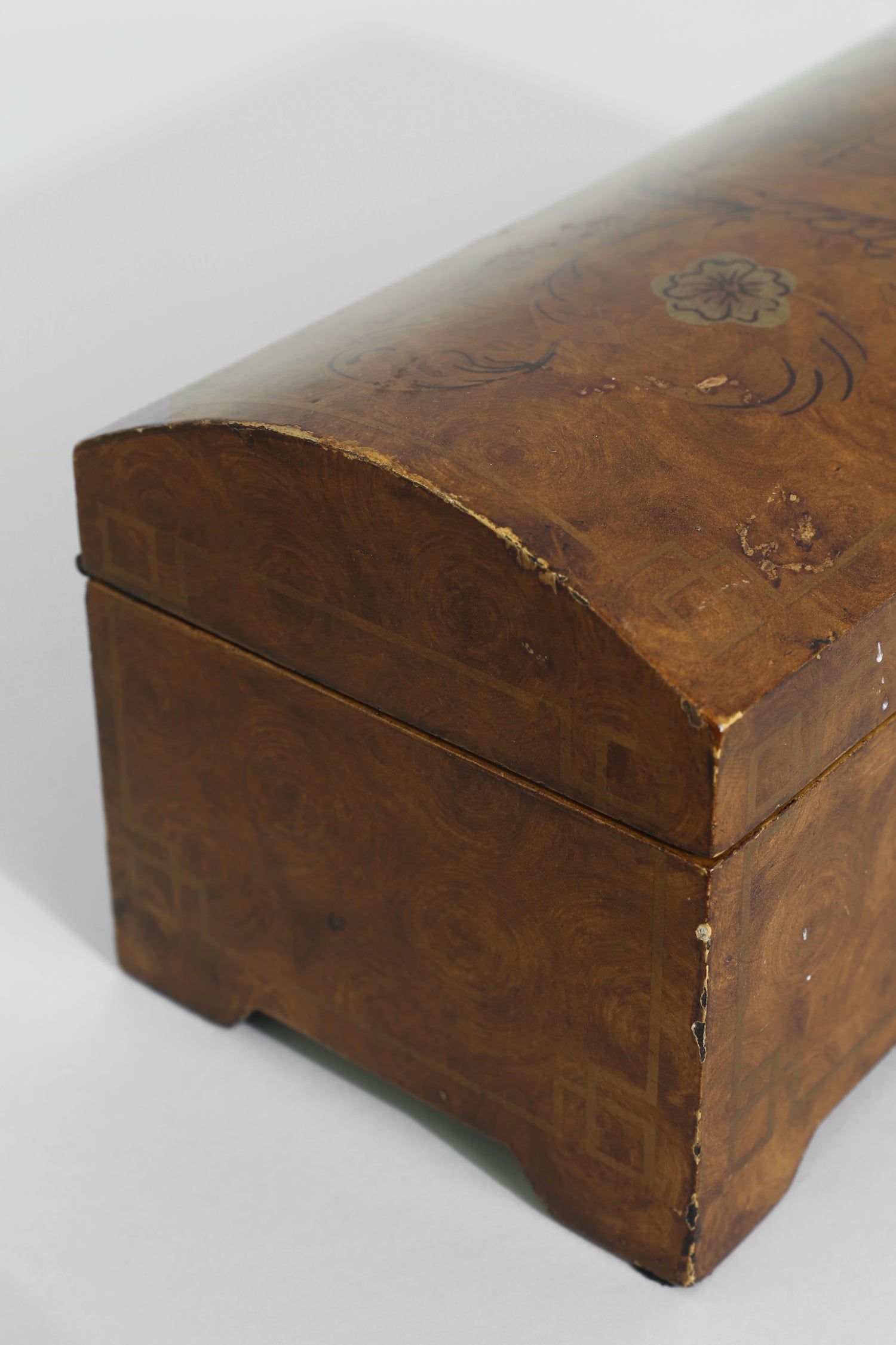 Neoclassical Burlwood Jewelry Box