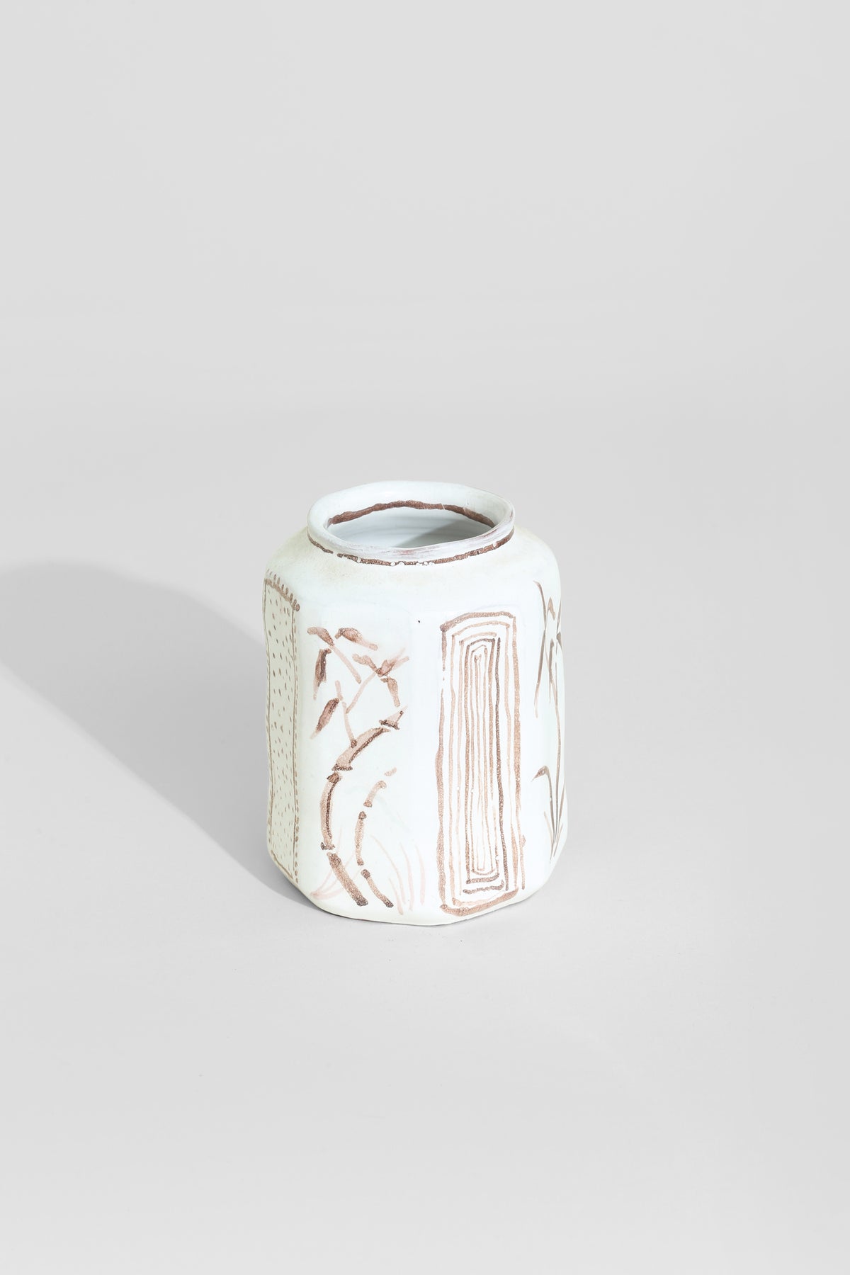 Folk Art Ceramic Vessel