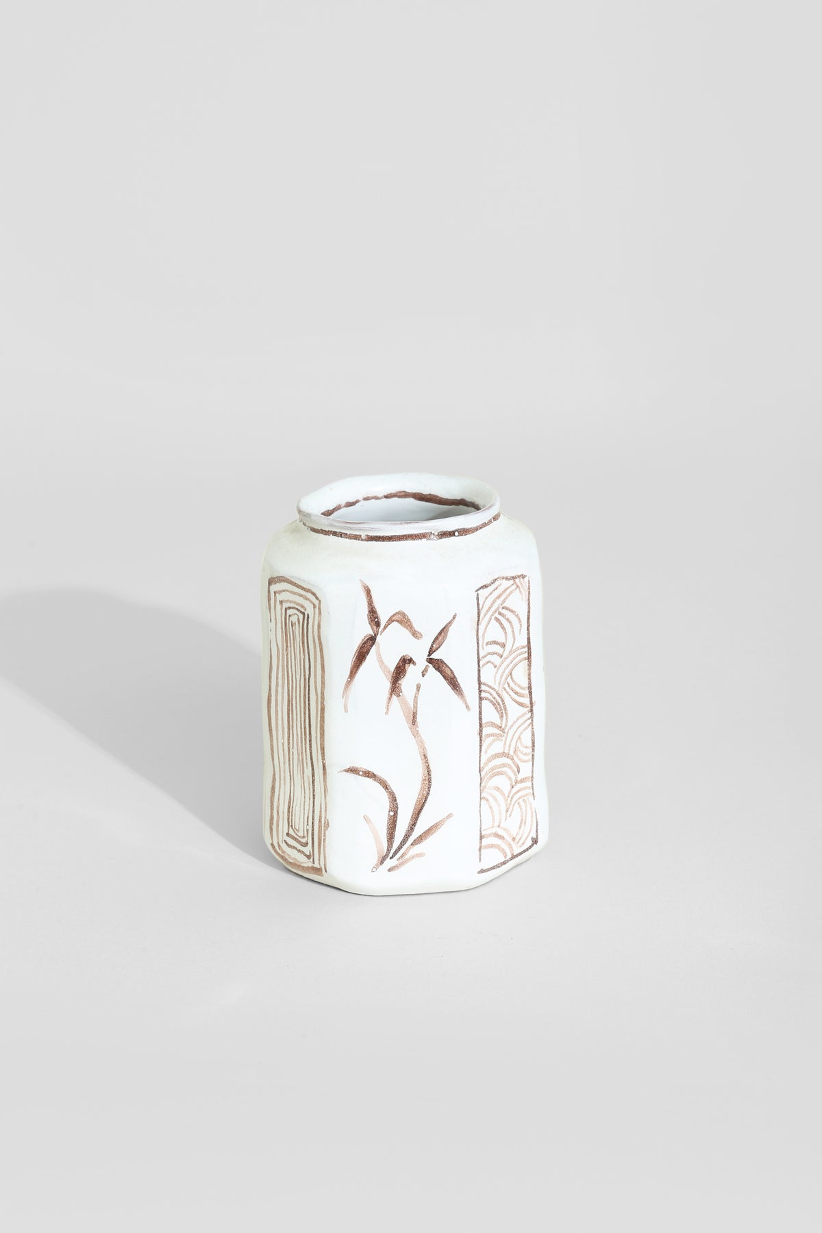 Folk Art Ceramic Vessel