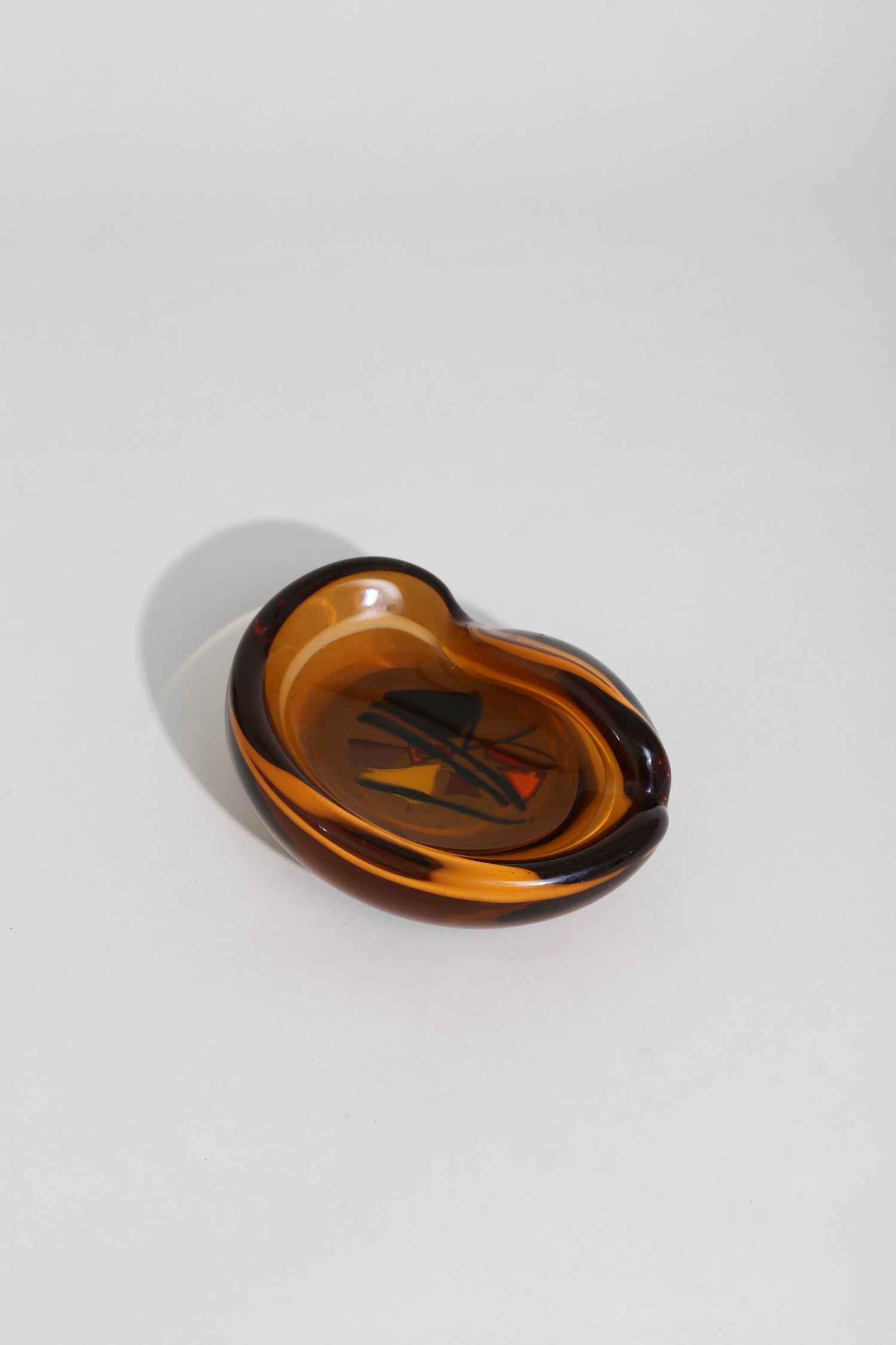 Amber Abstract Glass Catchall