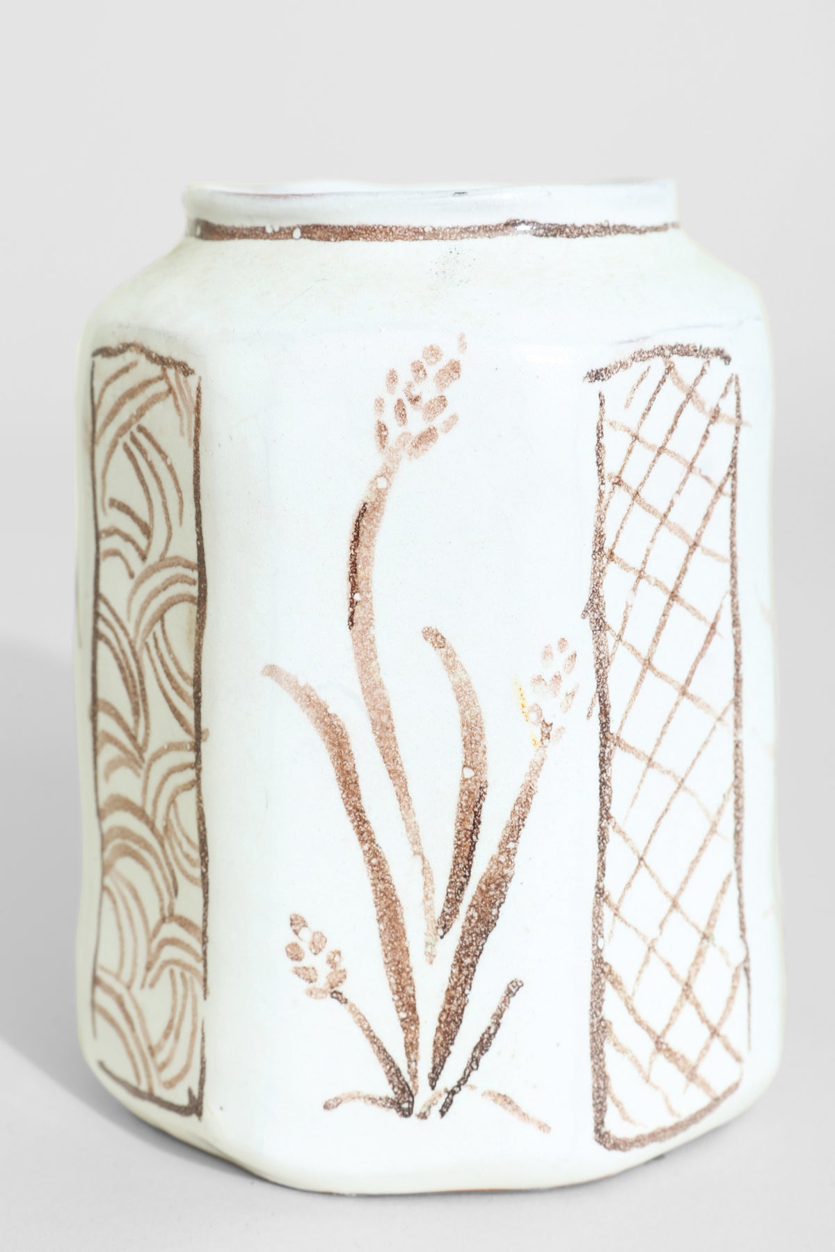 Folk Art Ceramic Vessel
