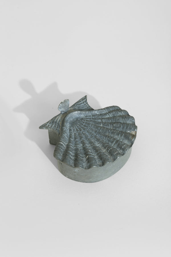 Pewter Scallop Shell Box