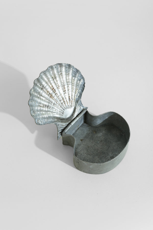 Pewter Scallop Shell Box