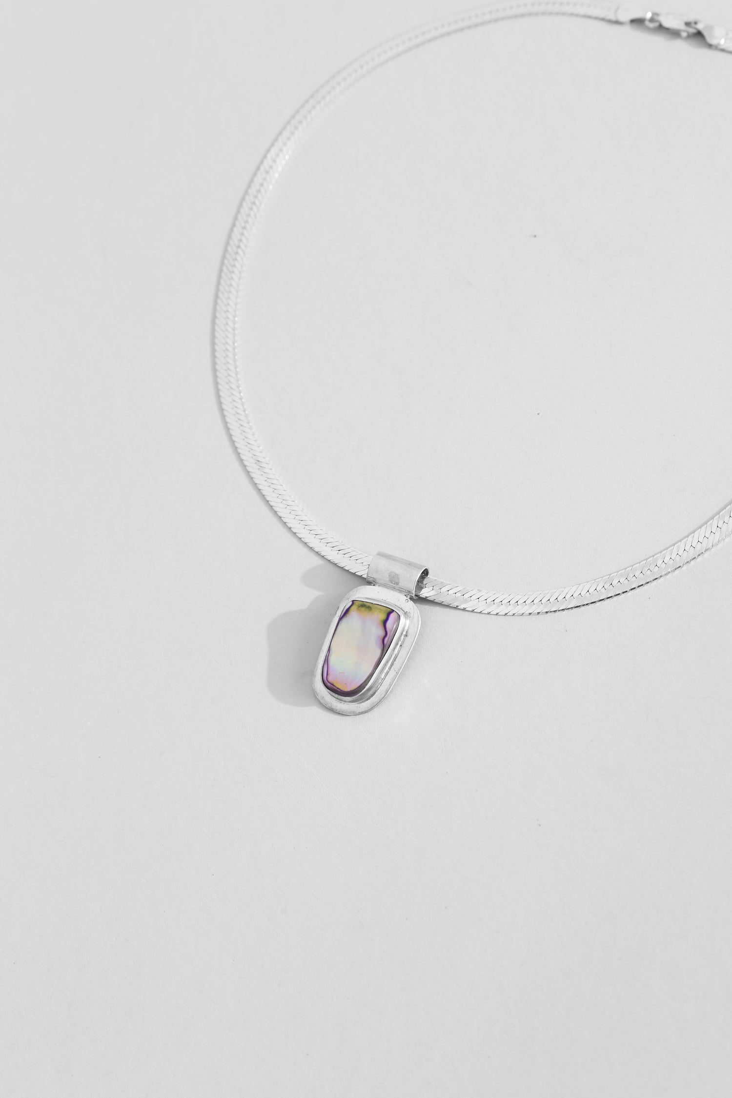 Abalone Herringbone Necklace
