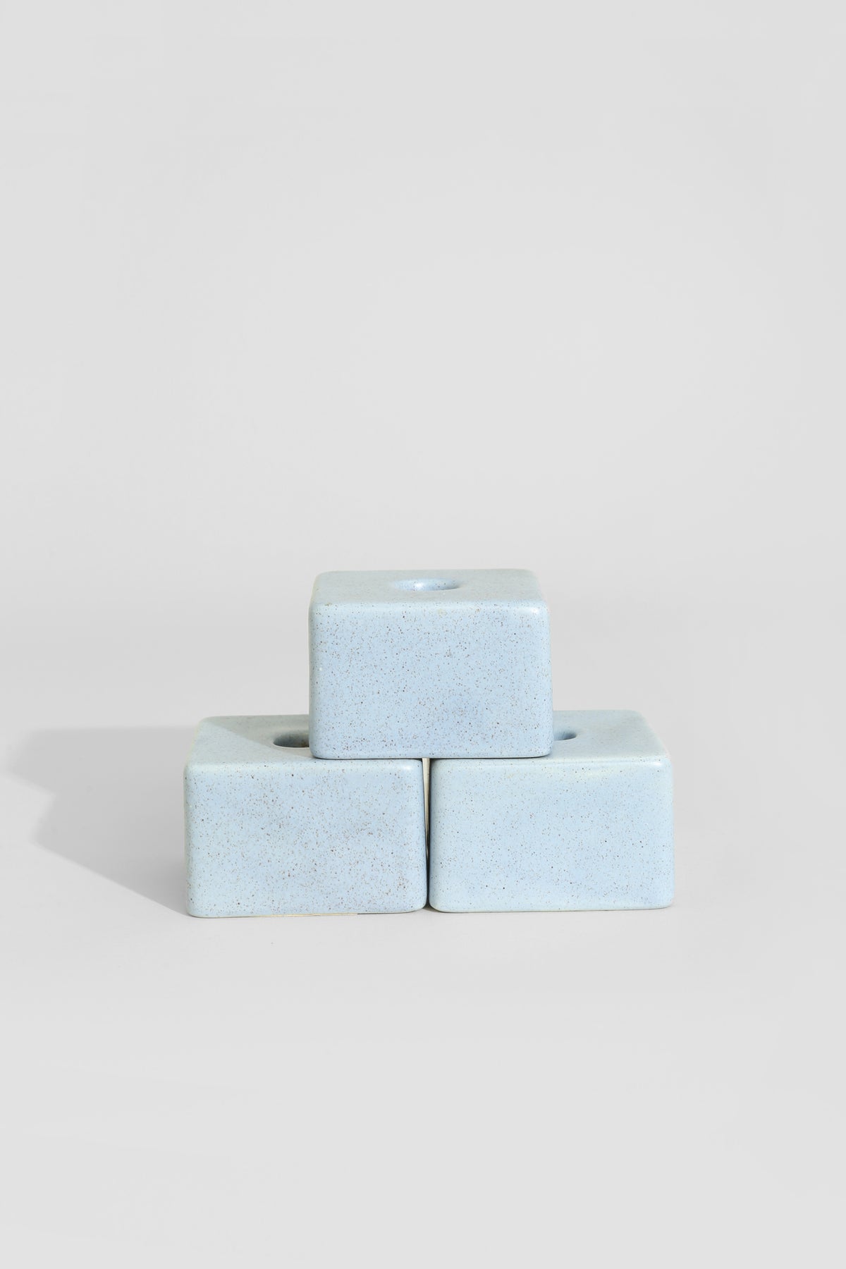 Ceramic Block Candleholder Trio
