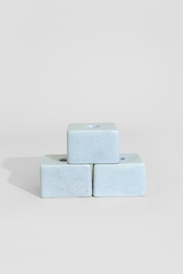 Ceramic Block Candleholder Trio