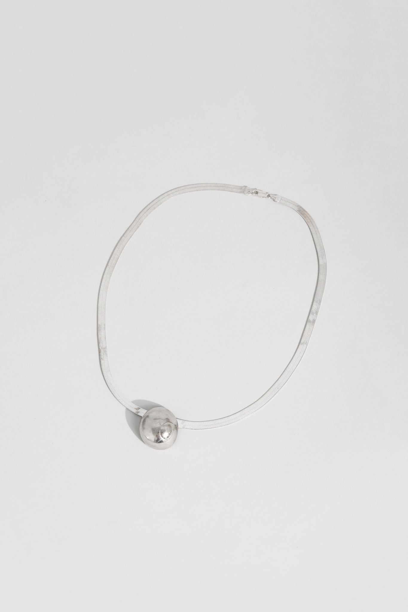 Spiral Shell + 22” Herringbone Necklace