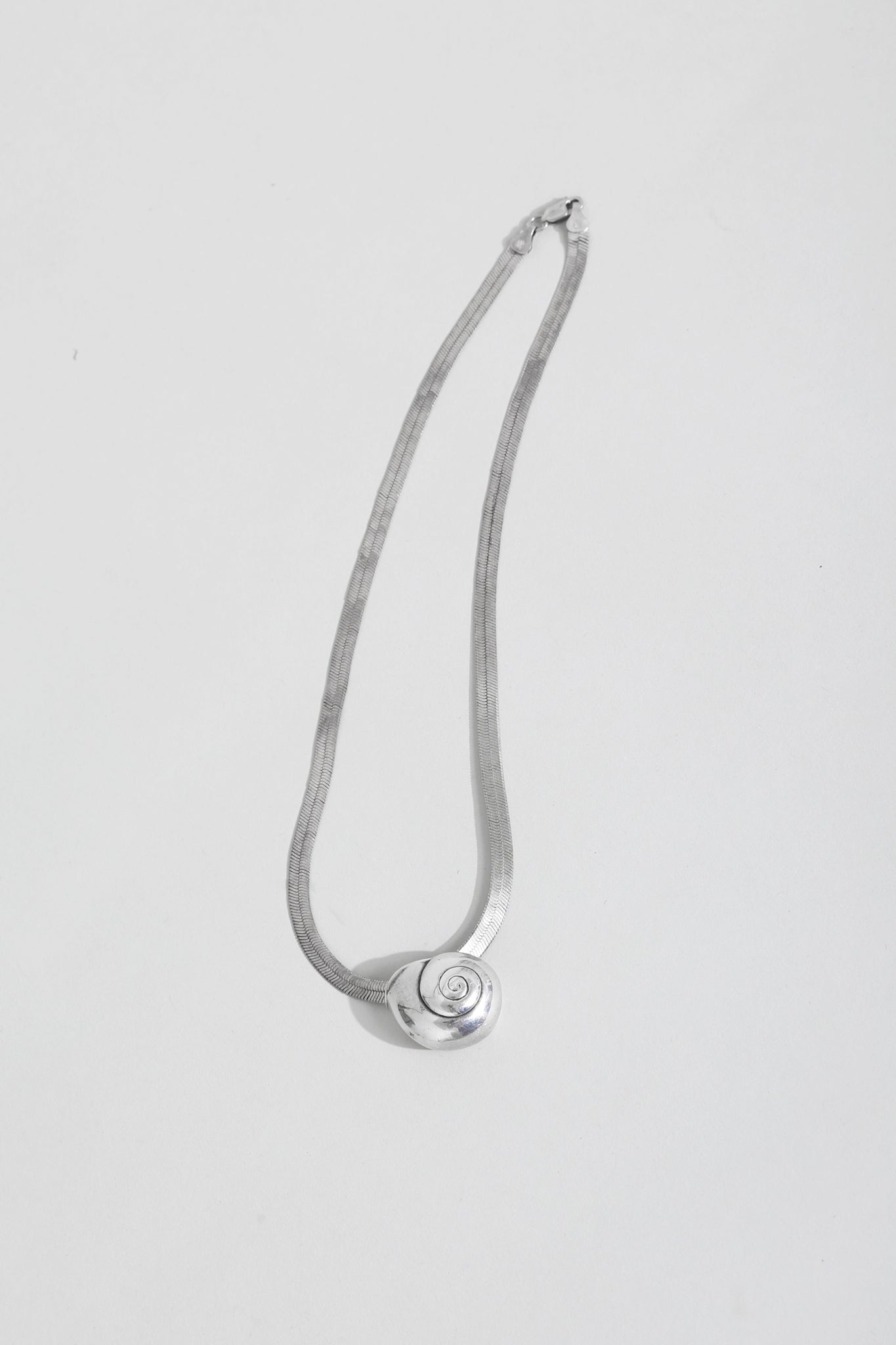 Spiral Shell + 18” Herringbone Necklace