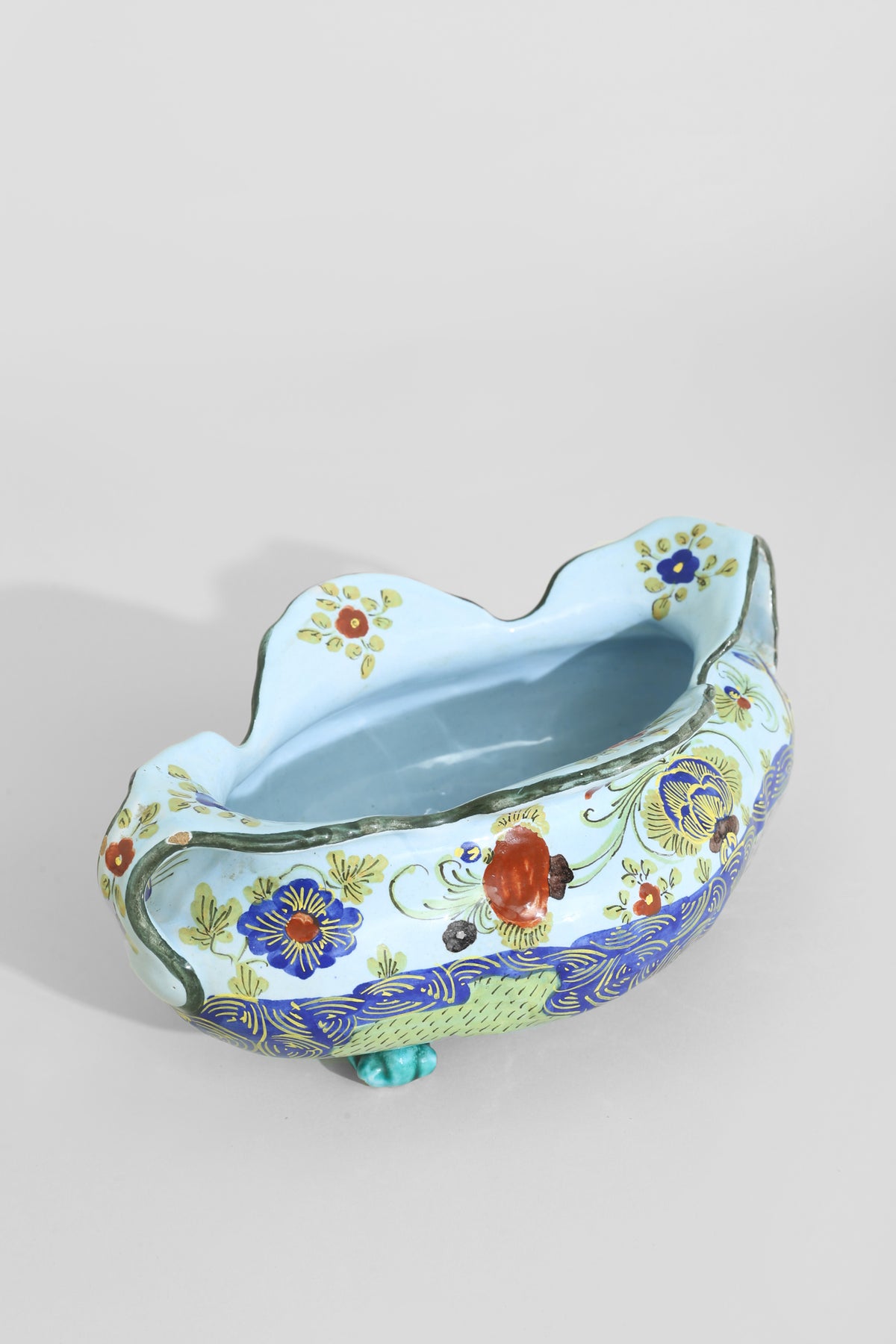 Cellini Italy Hand-Painted Ceramic Centerpiece