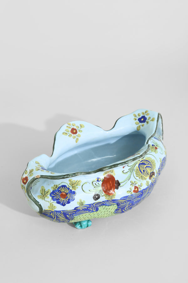 Cellini Italy Hand-Painted Ceramic Centerpiece