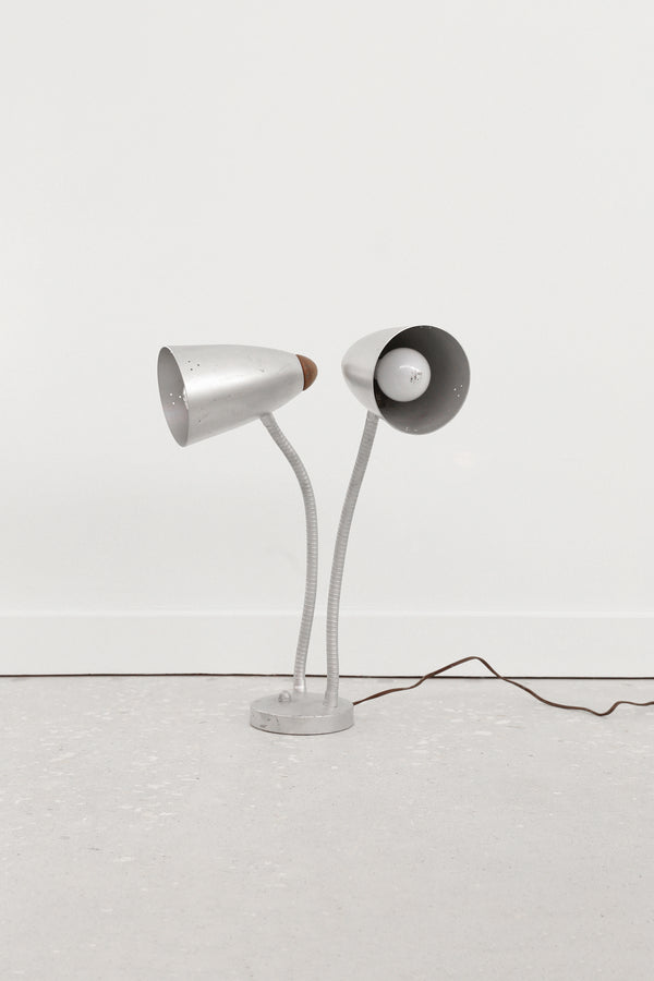 Double Gooseneck Table Lamp